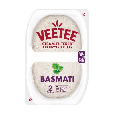 Veetee Steam Filtered Basmati 2 x 125g (250g)