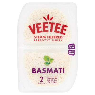 Veetee Steam Filtered Basmati 2 x 125g (250g) - Thumbnail 2