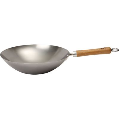 School of Wok by Dexam 12"/30cm Uncoated Carbon Steel Wok - Carbon Steel