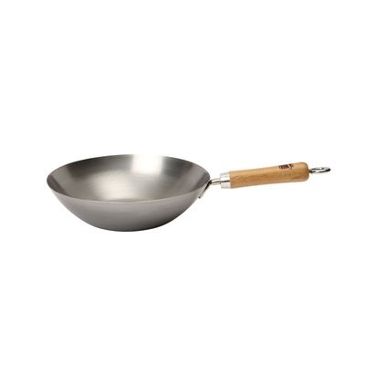 School of Wok by Dexam 10.5"/27cm Uncoated Carbon Steel Wok - Carbon Steel - Thumbnail 2