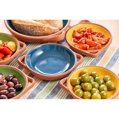 Dexam Sintra Small Glazed Terracotta Tapas Dish - Ink Blue Set of 2 - Ink Blue