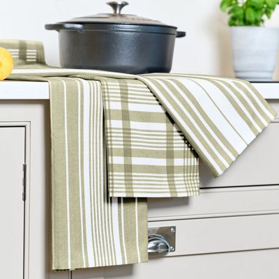 Love Colour Set of 3 Extra-Large Tea Towels - Sage - Sage