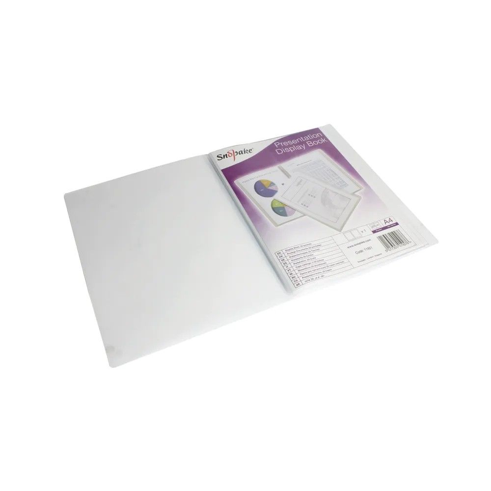 Snopake Superline Presentation Book 20 Pocket A4 Clear 11951 - Image 1