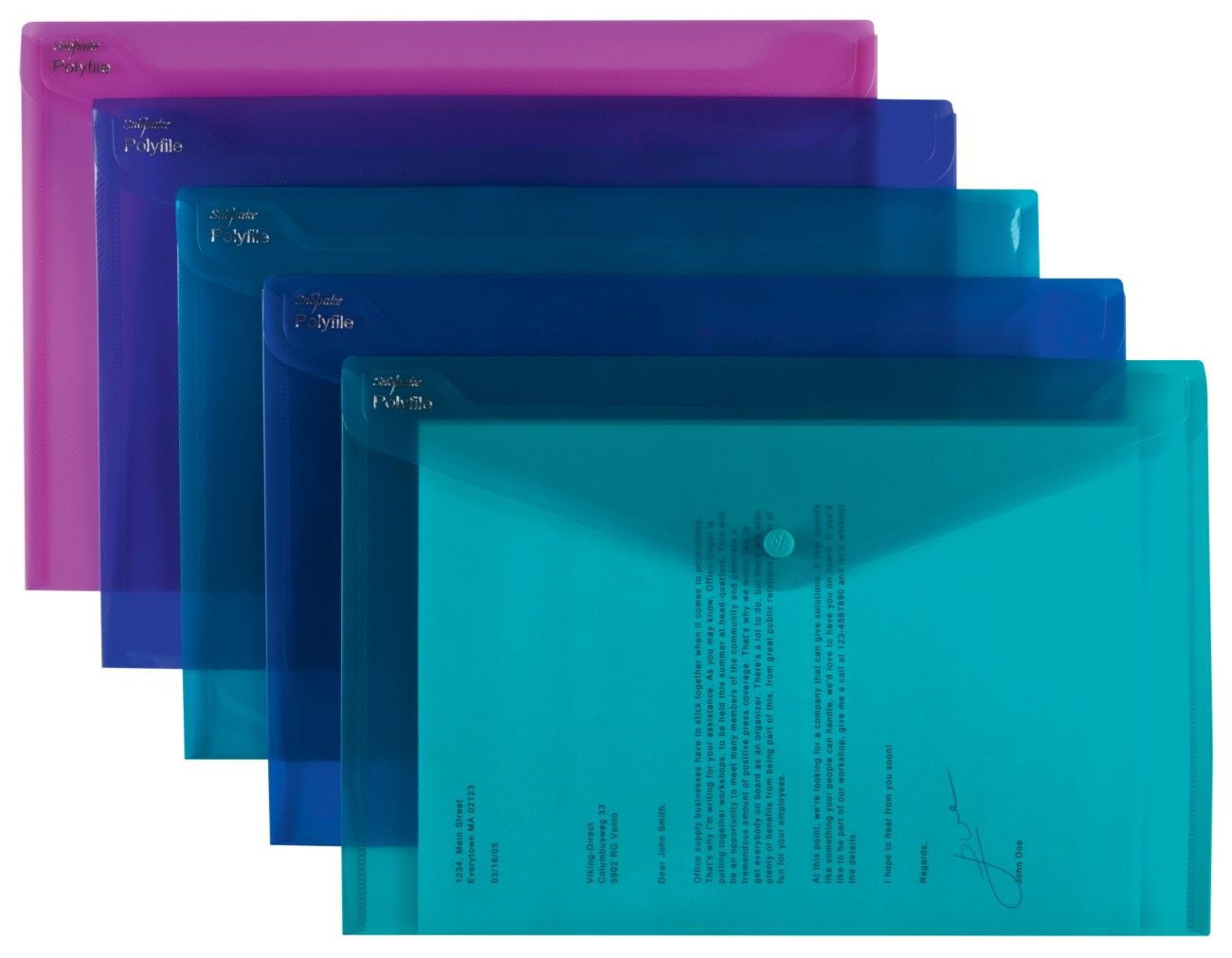 Snopake Polyfile Electra - Assorted Colour Packs - A4 Plus (foolscap) Electra Asst Polypropylene (PP) - Image 1