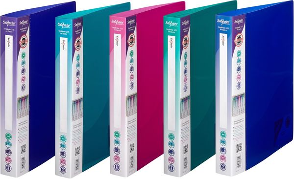 Snopake RingBinder 2-Ring Electra Assorted 25mm capacity ring binder A4