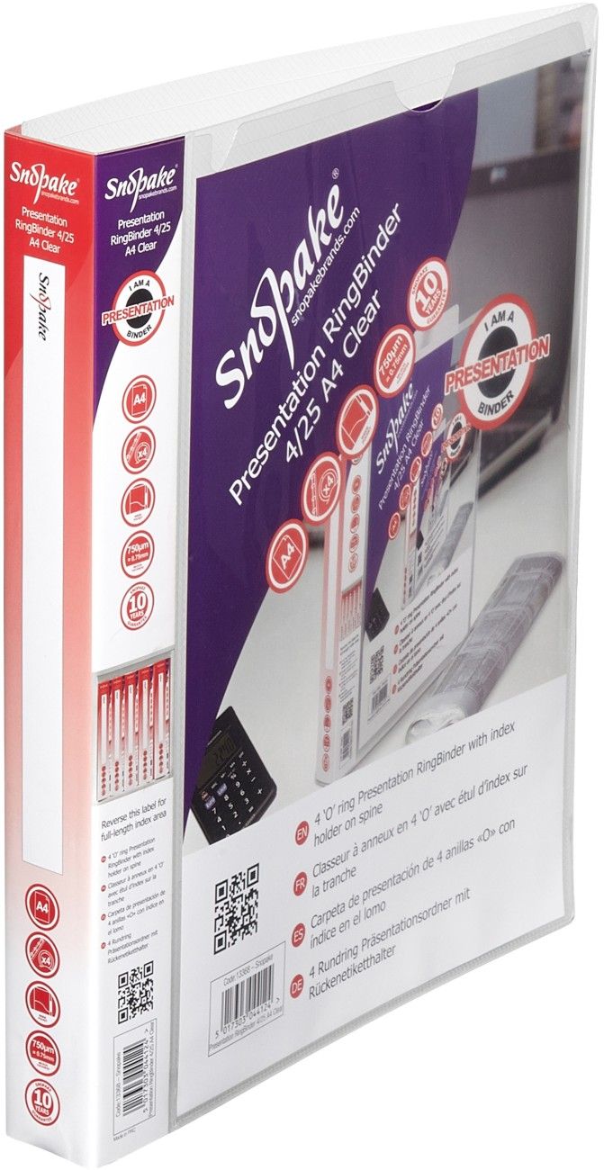 Snopake 13386 ring binder Transparent - Image 1