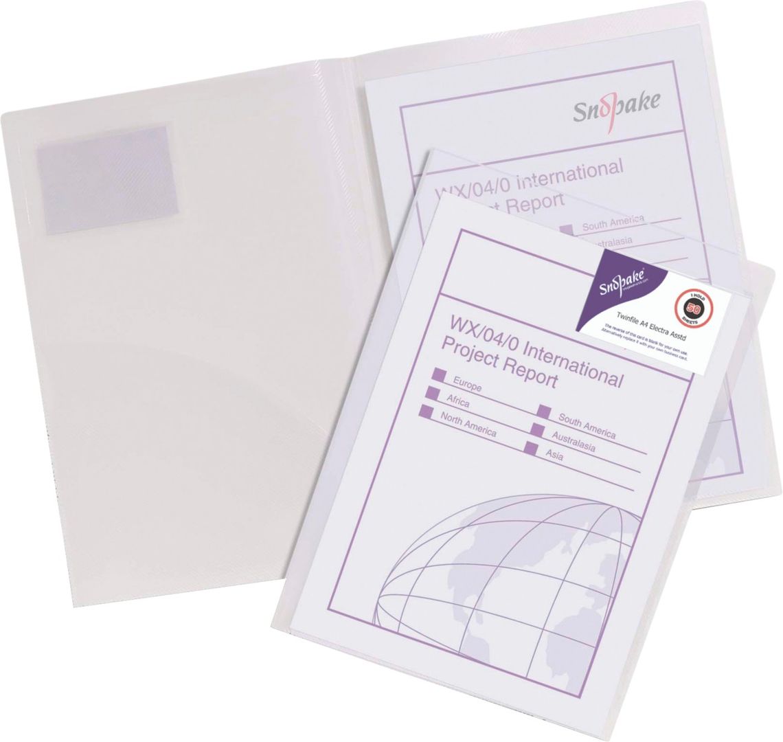 Snopake 14030 folder Transparent A4 - Image 1