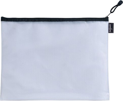 Snopake Mesh Zippa Bag EVA Foolscap 300 Micron Black (Pack 3) - 15839