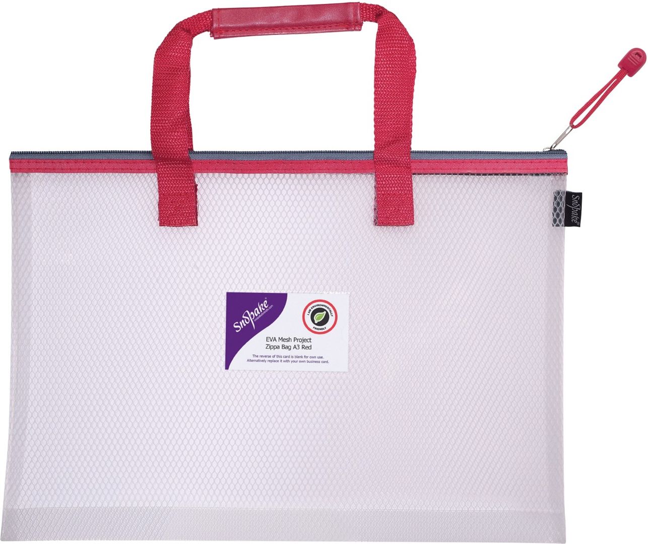 Snopake EVA Mesh High Capacity Project Zippa Bag A3 480x350mm Red 15876 - Image 1