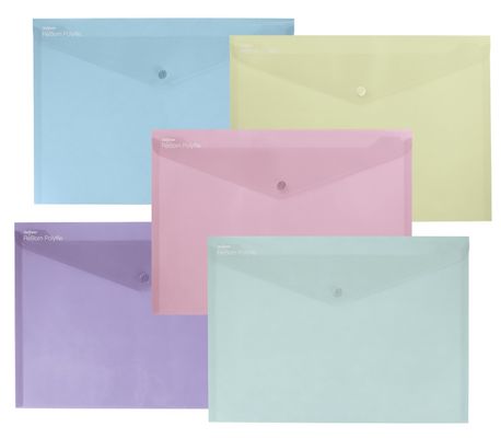Snopake Reborn Polyfile A4 Assorted (Pack of 5) 15912