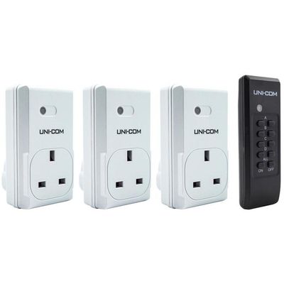 Uni-Com Remote Control Sockets RC-10+RCS-19ES-B*3 - Thumbnail 2