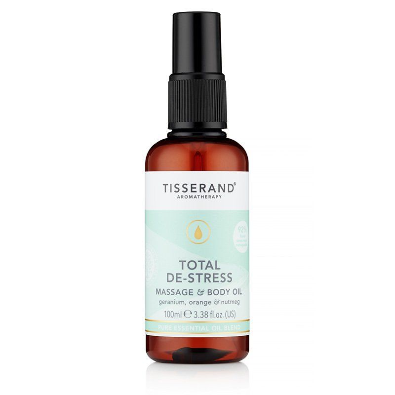 Tisserand Aromatherapy De-Stress Body Massage Oil 100ml - Image 1