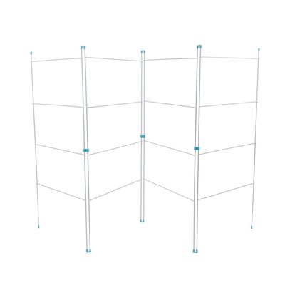 Indoor and Outdoor Four Panel Folding Clothes Airer - White