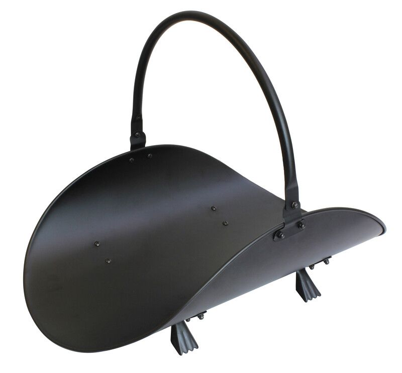 Mendip Fireside Accessory Log Coal Holder - Black - Image 1
