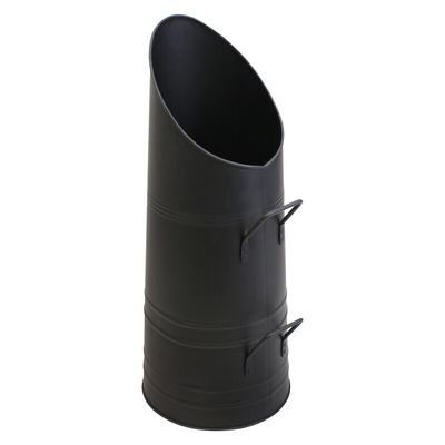Iron fireside coal scuttle hod bucket - Black