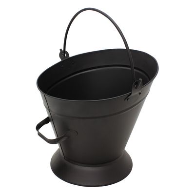 Cheviot Waterloo Iron Fireside Fire Coal Log Bucket - Black