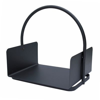 Conway Modern Fireside Accessory Log Coal Holder - Black