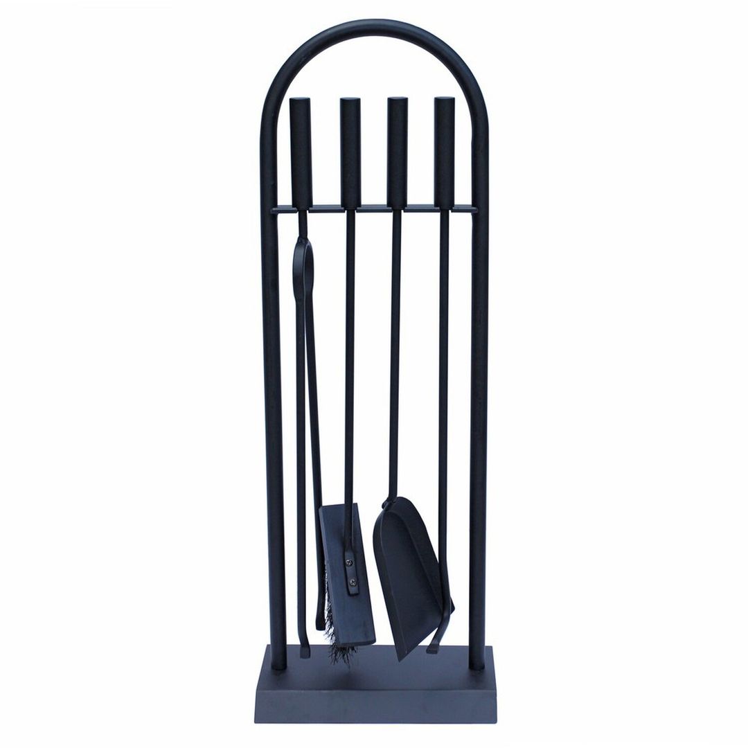 Lambeth Contemporary Fireside Companion Arch Tool Set - Black - Image 1