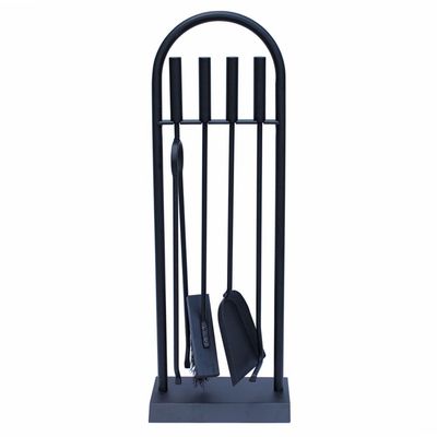 Lambeth Contemporary Fireside Companion Arch Tool Set - Black