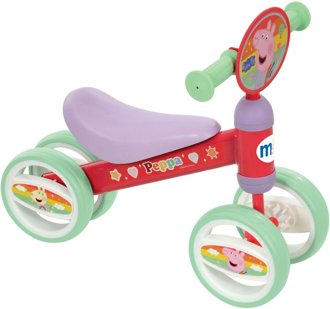PEPPA PIG Bobble Kids' Ride-On Vehicle - Green & Pink, Pink,Green - Image 1