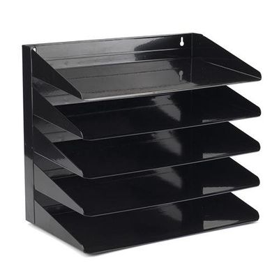 Avery 5-Tier Steel Letter Tray Rack A4/Foolscap Landscape Black - 605S