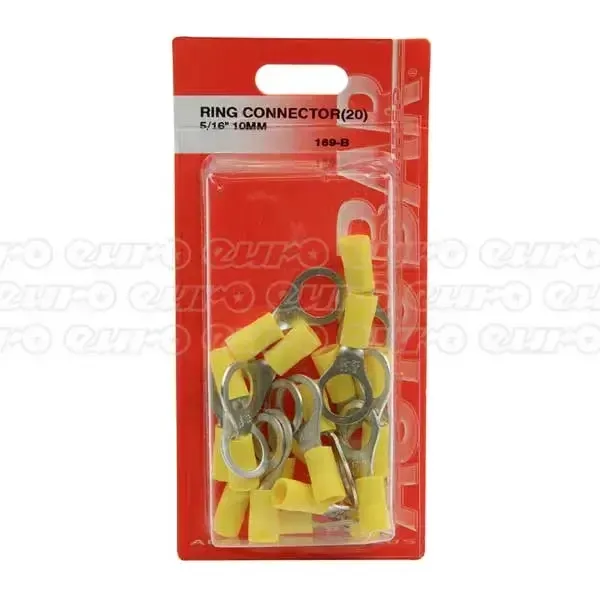 Autobar Ring Connector 5/16" (10Mm) Yellow (Pk 20) | 169B | Euro Car Parts - Image 1