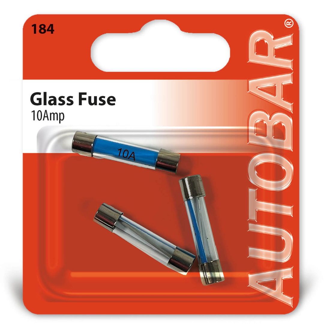 Autobar 10 Amp Glass Fuses 3 Pack - Image 1