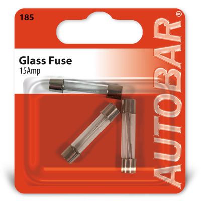 Autobar 15 Amp Glass Fuses 3 Pack
