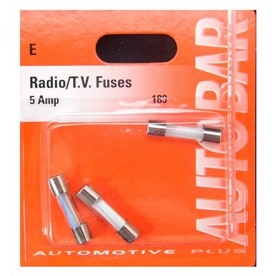 Autobar 5 Amp Radio & TV Fuses 3 Pack
