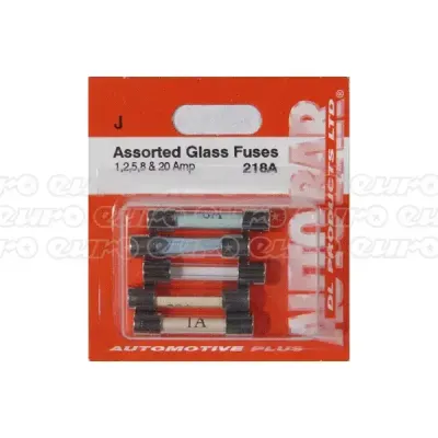 Autobar Assorted 1/2/5/10 & 20 Amp Glass Fuses 5 Pack - Thumbnail 2