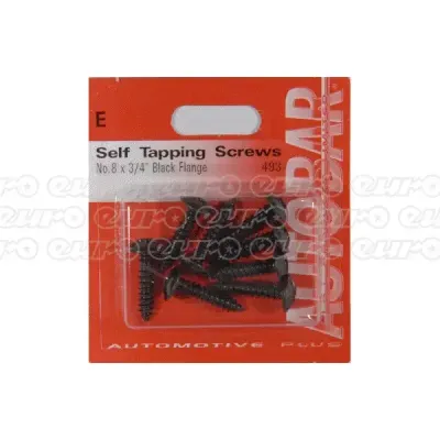 Autobar Self Tapper Blk Flange 8 X 3/4 | 493 | Euro Car Parts