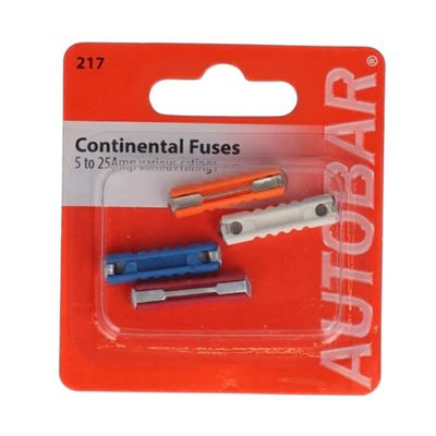 Autobar Assorted 5-25 Amp Ceramic Fuses 4 Pack