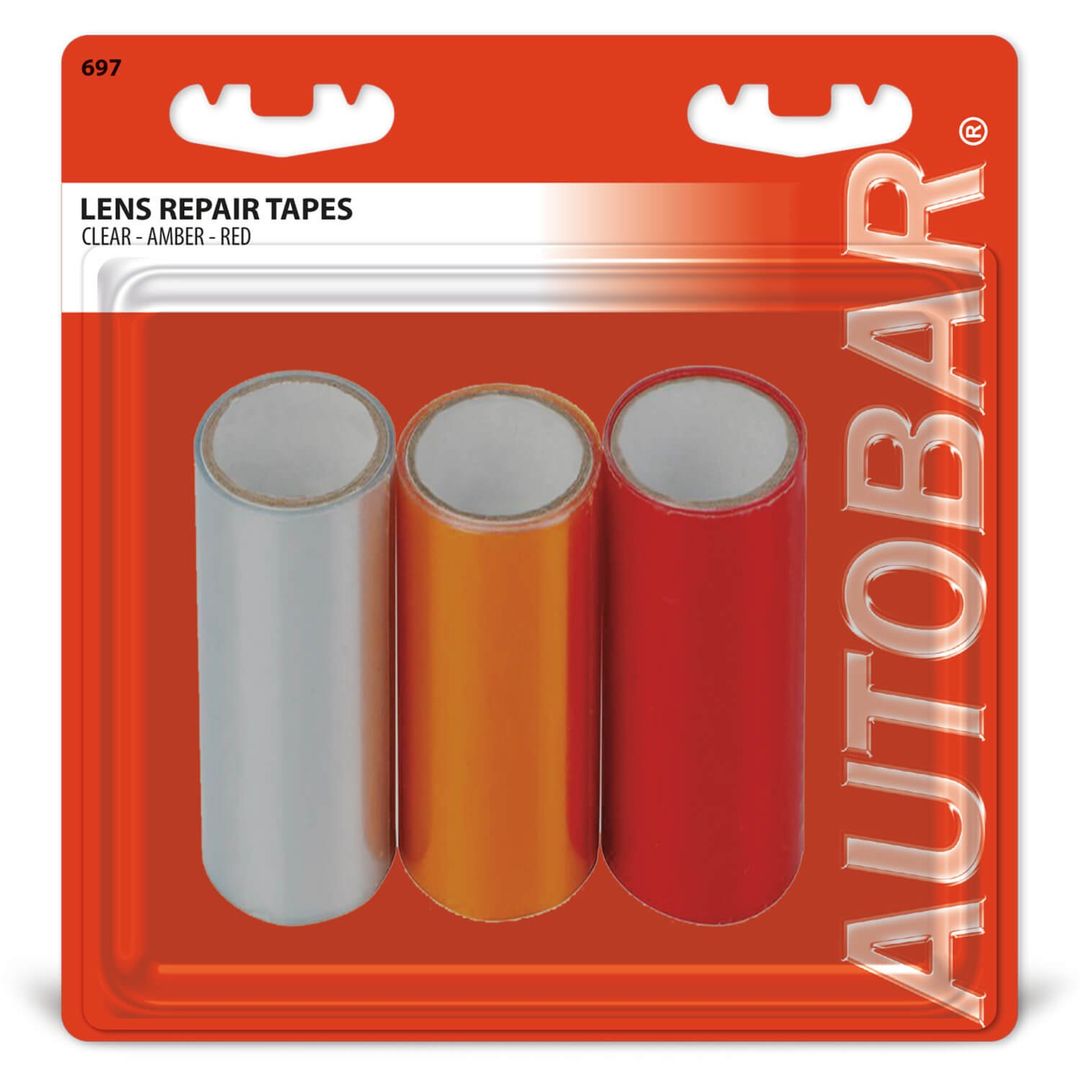 Autobar Clear Orange & Red Lens Repair Tape 1m - Image 1