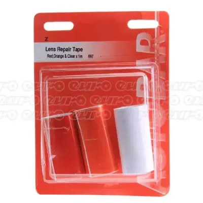 Autobar Clear Orange & Red Lens Repair Tape 1m - Thumbnail 2