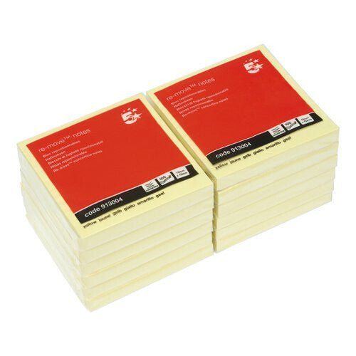 5Star 913004 note paper Square Yellow 100 sheets Self-adhesive - Image 1