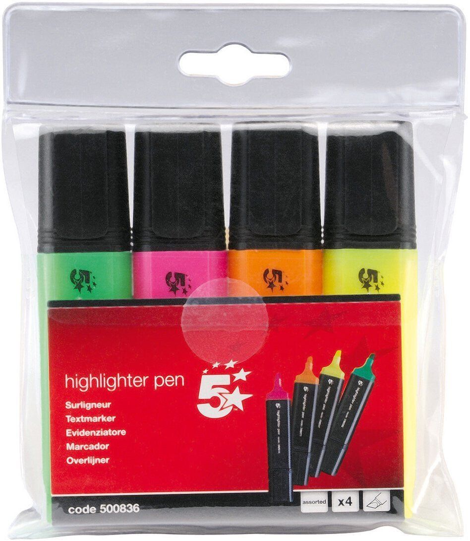 5Star 500836 marker 4 pc(s) Chisel tip Green, Orange, Purple, Yellow - Image 1