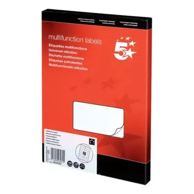 5Star 903830 self-adhesive label Rectangle Permanent White 1600 pc(s) - Thumbnail 2