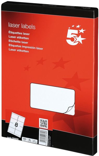 5Star 296808 self-adhesive label Rectangle White 800 pc(s)
