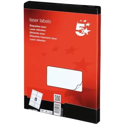 5Star 296808 self-adhesive label Rectangle White 800 pc(s) - Thumbnail 2
