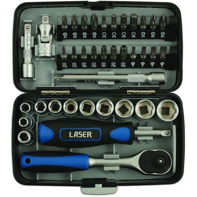 Laser Laser 5960 38 Piece Socket & Bit Set 1/4"Drive