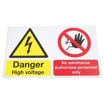 Laser 6639 High Voltage/No admittance sign - Thumbnail 2