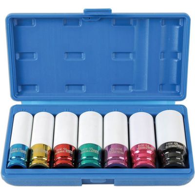 Laser Laser 6723 7 Piece 1/2'' Drive Alloy Wheel Nut Socket Set