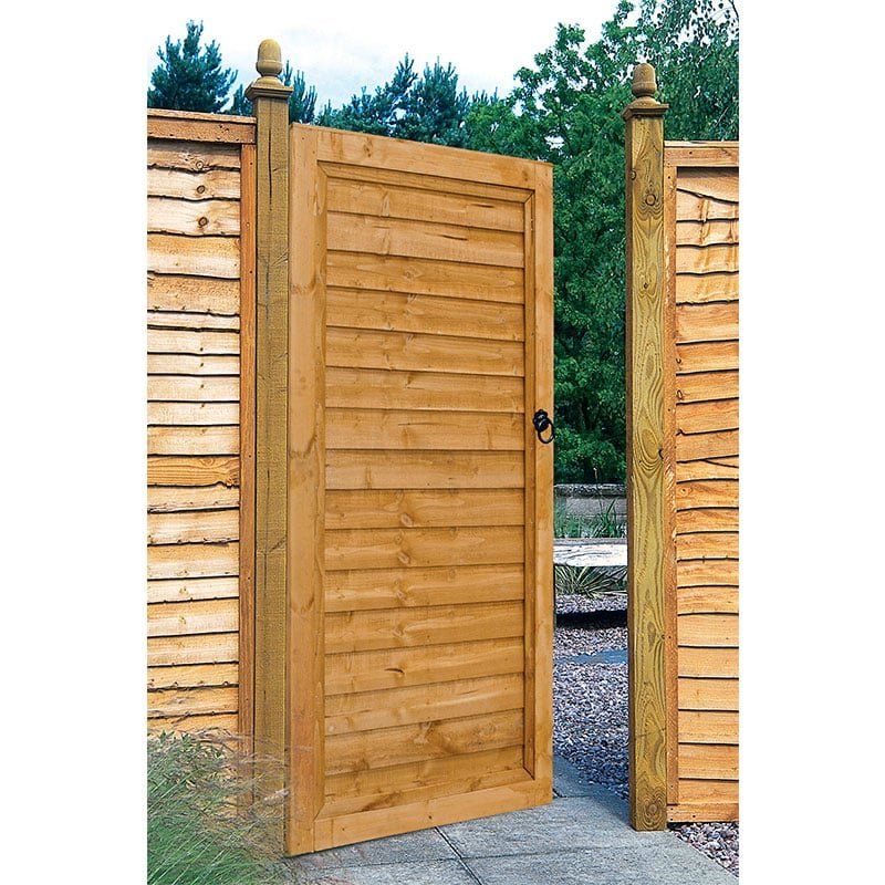 Forest 3' x 6' Wooden Lap Side Garden Gate (0.91m x 1.83m) - Image 1