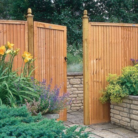 Forest 3' x 6' Wooden Board Side Garden Gate (0.91m x 1.83m) - Image 1