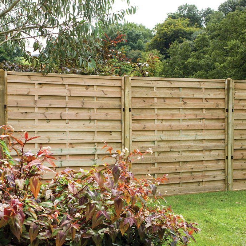 Forest 6' x 6' Europa Plain Pressure Treated Decorative Fence Panel (1.8m x 1.8m) - Image 1