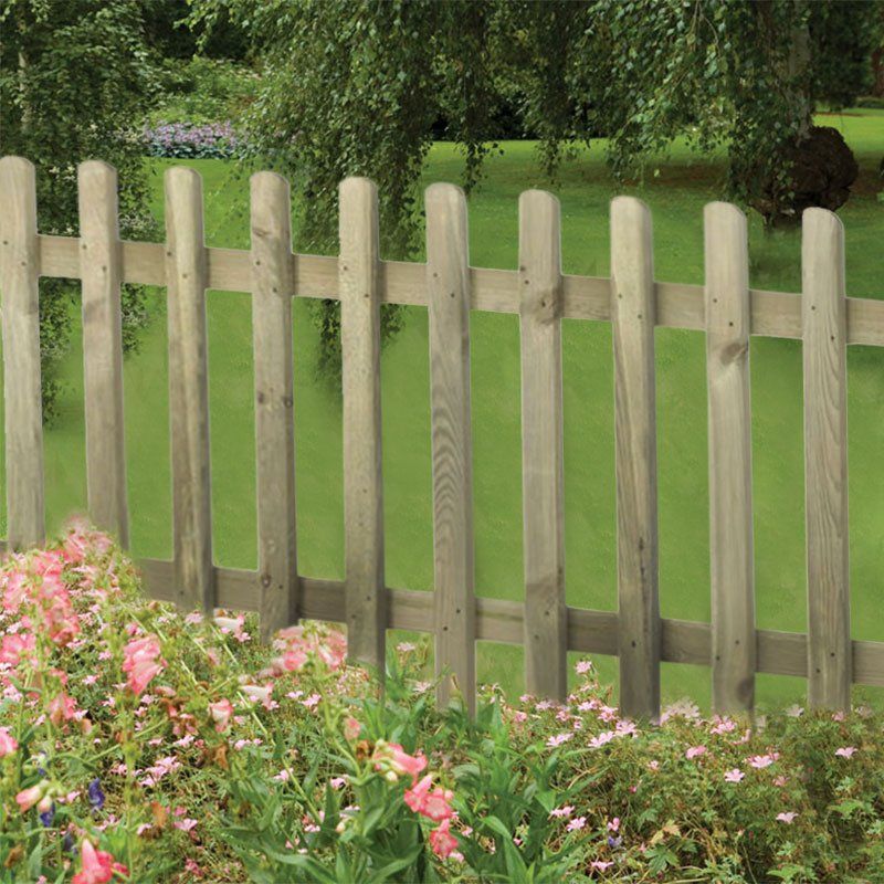 Forest 6' x 3' Pressure Treated Pale Picket Fence Panel (1.83m x 0.9m) - Image 1