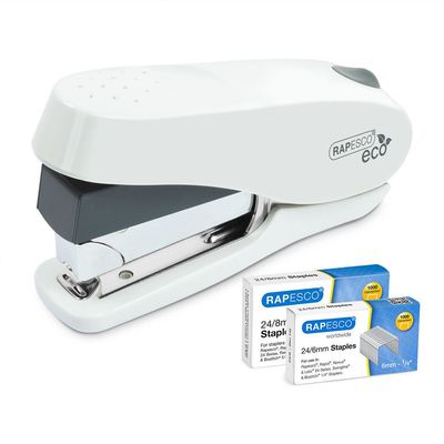 Rapesco ECO Luna Less Effort Flat clinch White