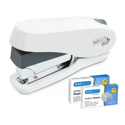 Rapesco ECO Luna Less Effort Flat clinch White - Thumbnail 2
