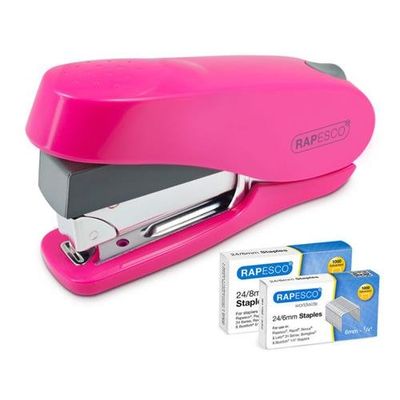 Rapesco ECO Luna Less Effort Flat clinch Pink