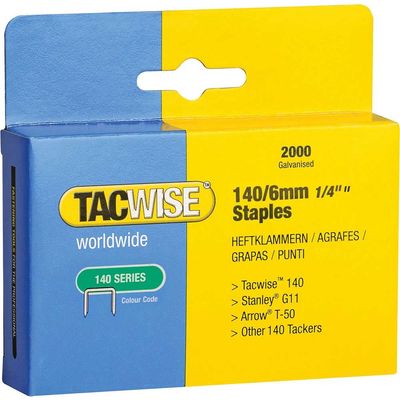 Tacwise 0345 140 Heavy-Duty Staples 6Mm (Type T50 G) (Pack 2000)